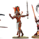 The original Avatar of Khaine, the 2006 update, and the upcoming 2022 release.